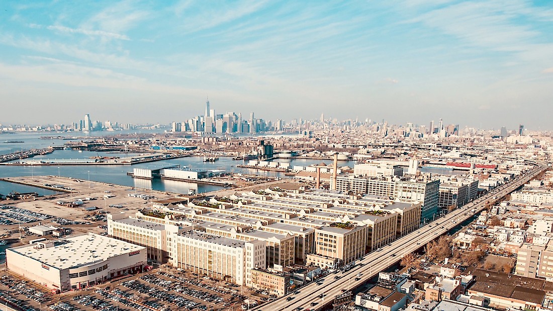 Aerial view of Industry City in Sunset Park, Brooklyn